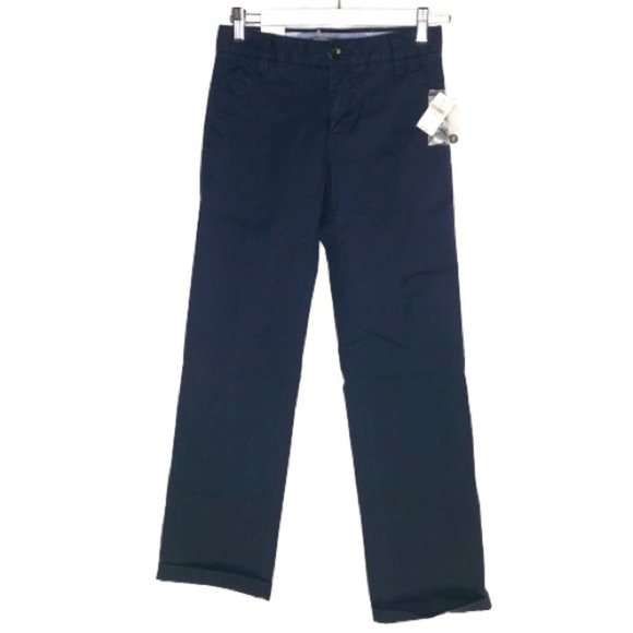 NWT Gap wide straight leg navy chino 00 - Picture 1 of 5